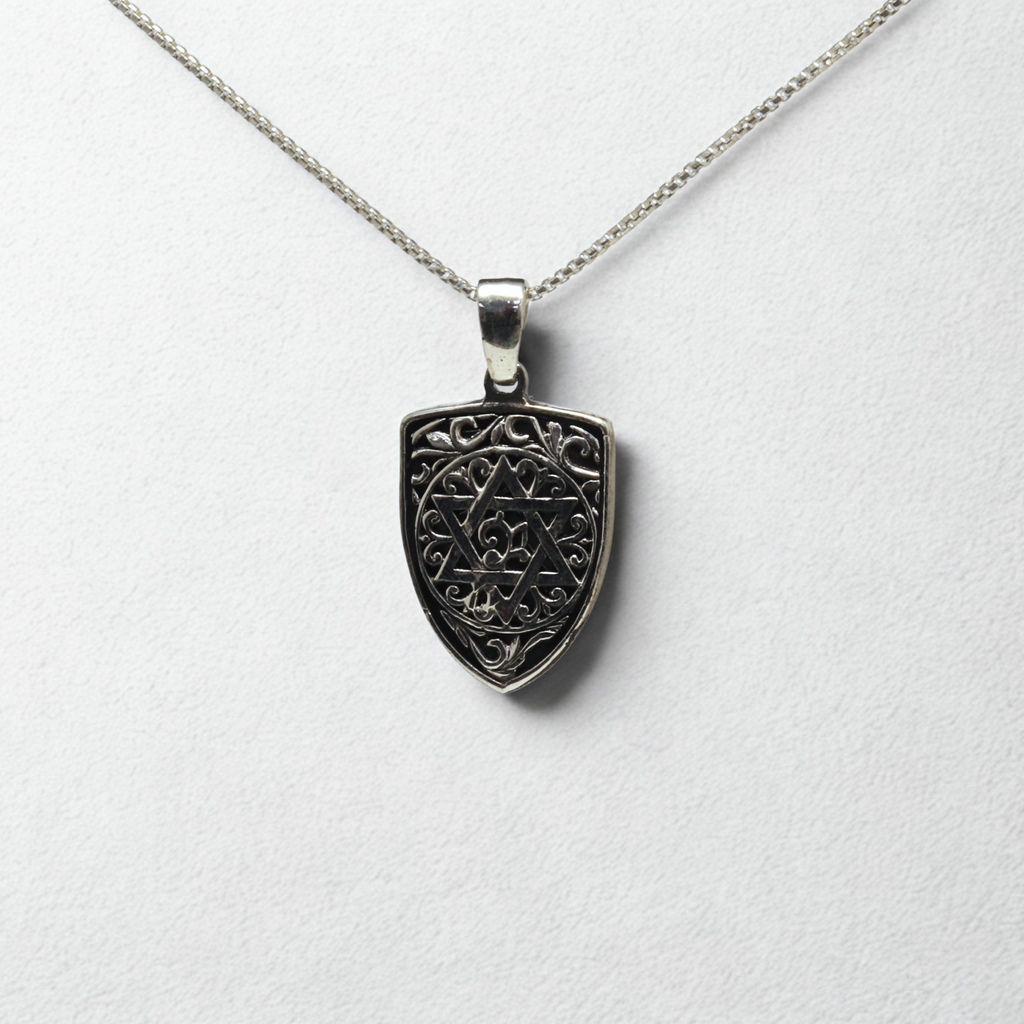 תליון מגן דוד תחרה בסגנון מרוקאי