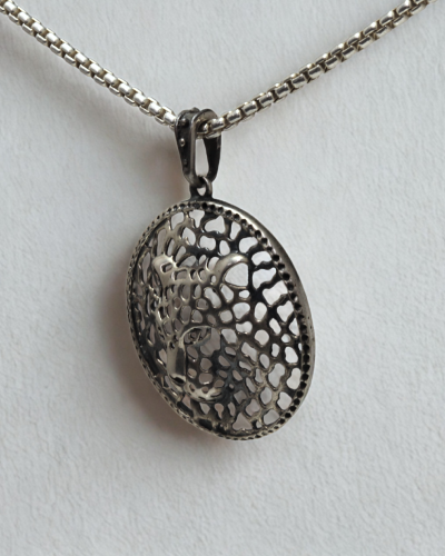 תליון נמר עגול דו ממדי