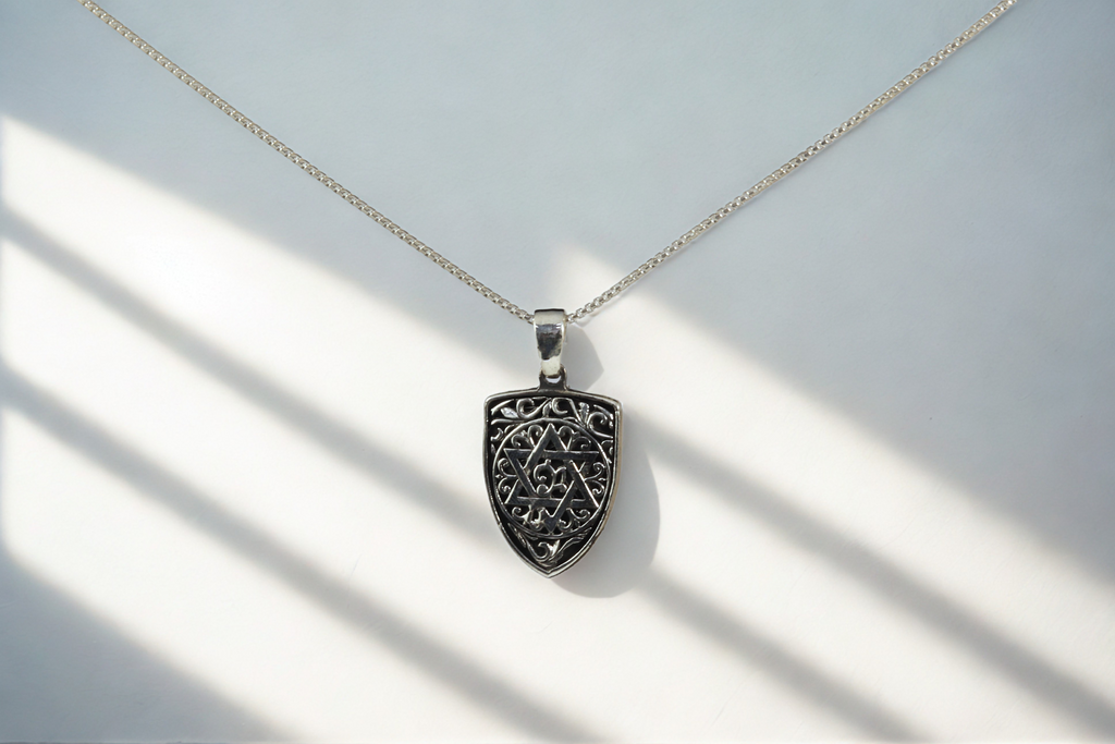 תליון מגן דוד תחרה בסגנון מרוקאי