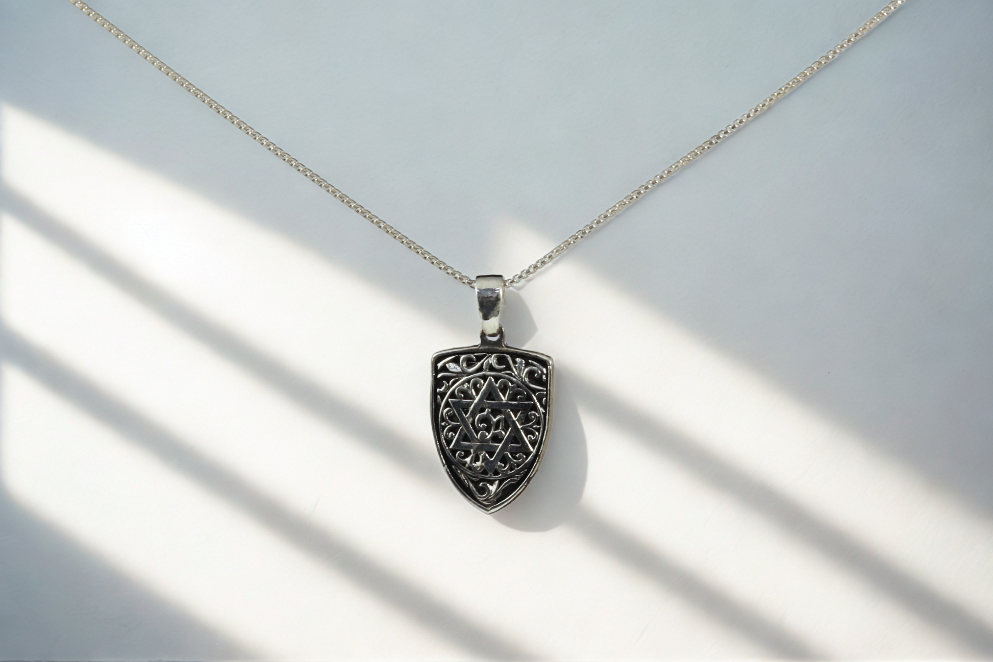 תליון מגן דוד תחרה בסגנון מרוקאי