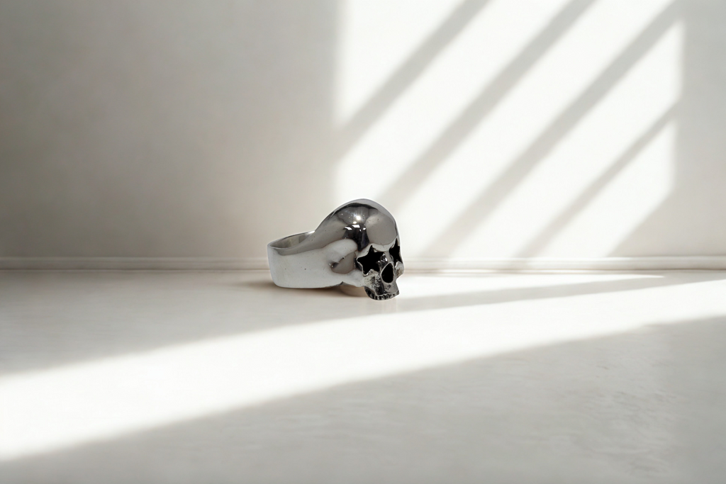 טבעת גולגולת כוכבים לגברים