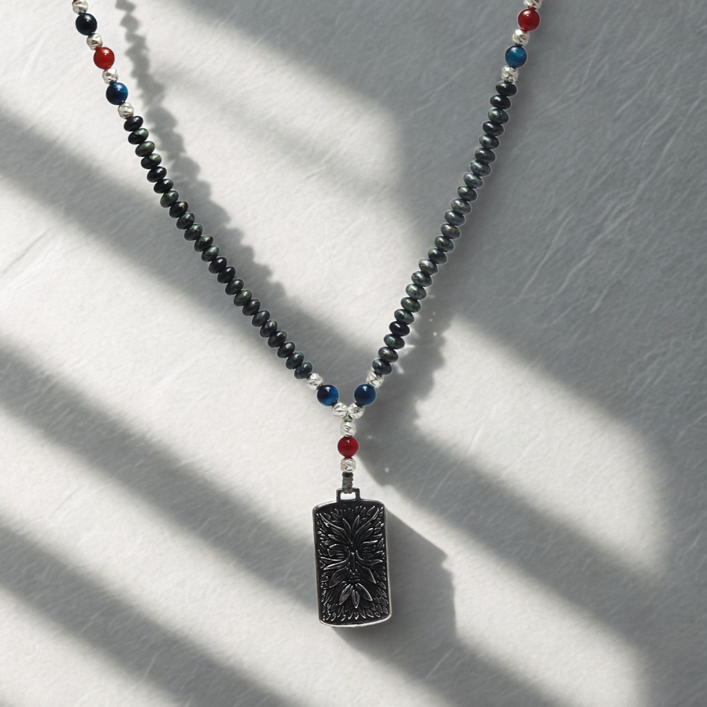 שרשרת מאלה עם תליון Green Man