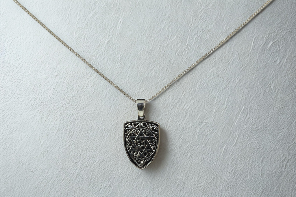 תליון מגן דוד תחרה בסגנון מרוקאי